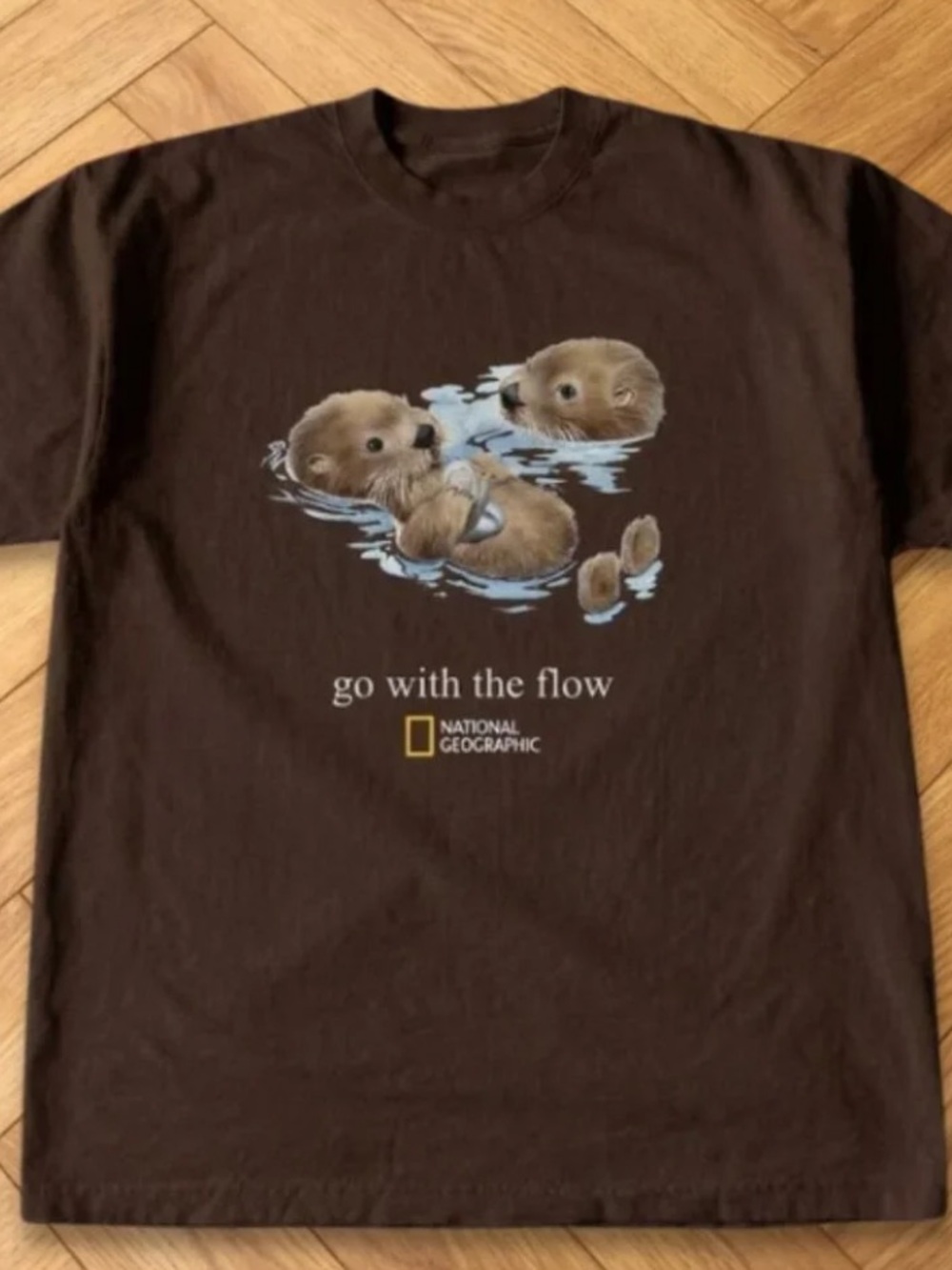 Dark Chocolate Kids' Tee with Otter Graphic